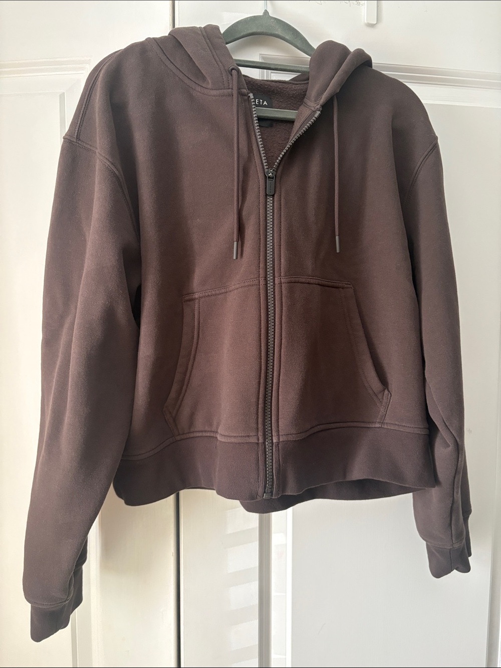 Athleta Brown Full-Zip Hooded Jacket